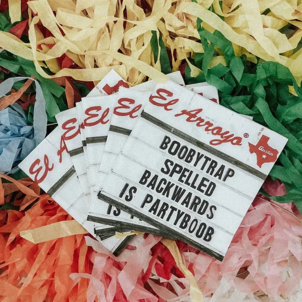 El Arroyo Paper Napkins (40) Boobytrap Spelled Backwards Is Partyboob Novelty